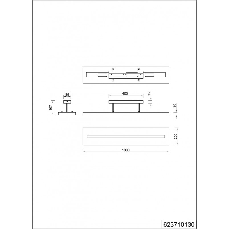 Lampa sufitowa drewniana Brad 100cm LED Trio | Ciepłe Światło