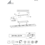 Lampa sufitowa drewniana Brad 100cm LED Trio | Ciepłe Światło