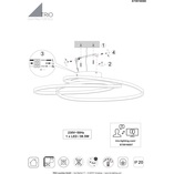 Plafon LED Gale Trio 60cm Nikiel | Nowoczesne Lampy
