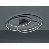 Plafon LED Gale 80cm Czarny Trio | Nowoczesne Oświetlenie