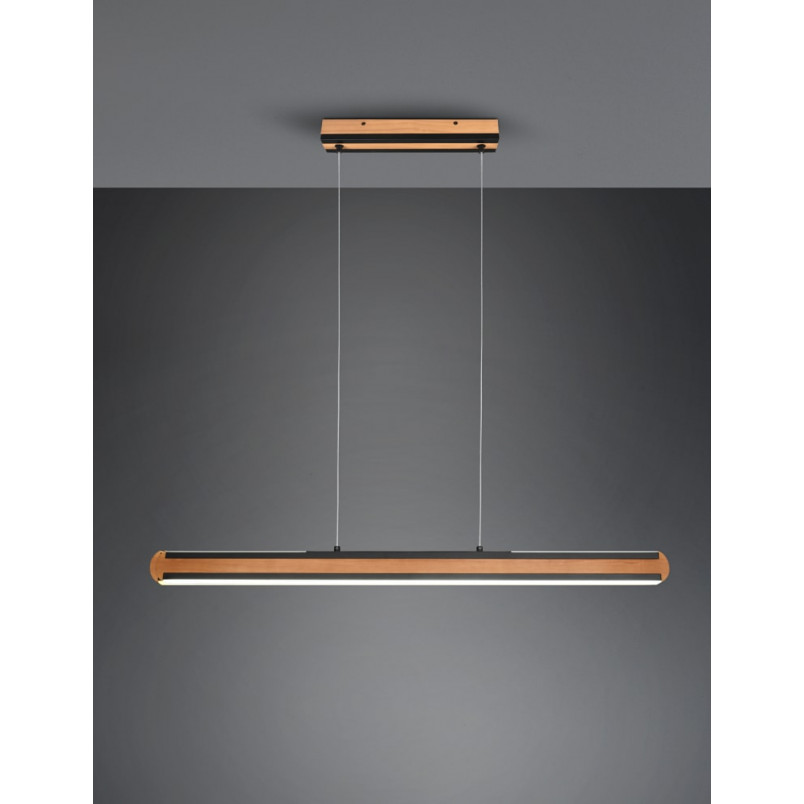 Lampa wisząca drewniana Deacon Trio | 110cm, LED