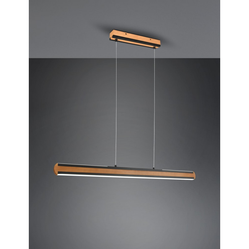 Lampa wisząca drewniana Deacon Trio | 110cm, LED