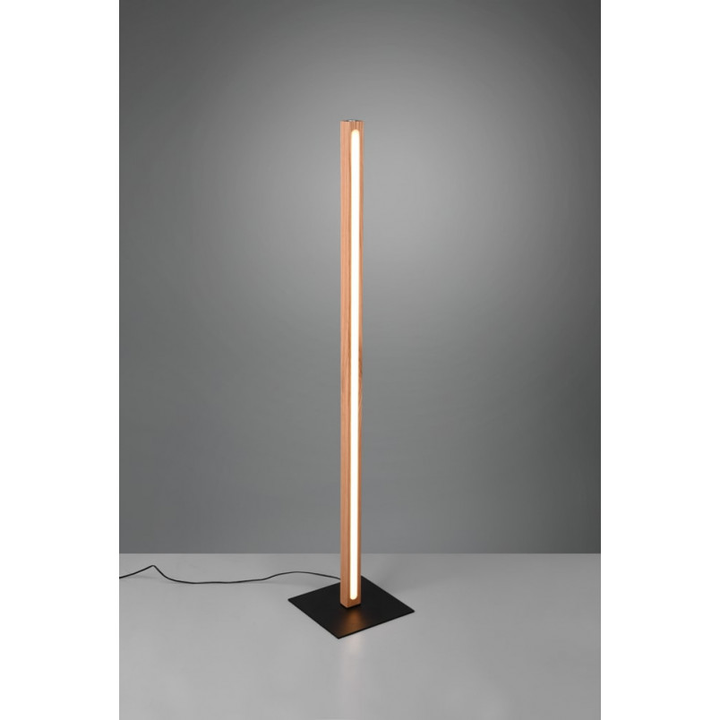 Lampa podłogowa drewniana Bellari LED Trio - Ściemnianie