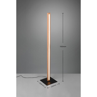 Lampa podłogowa drewniana Bellari LED Trio - Ściemnianie