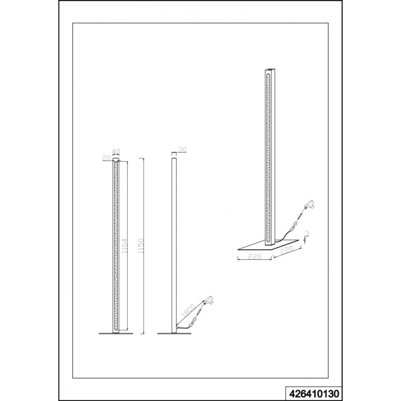 Lampa podłogowa drewniana Bellari LED Trio - Ściemnianie