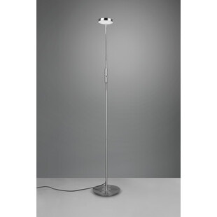 Lampa podłogowa LED Trio Monza - Srebrna, ze ściemniaczem