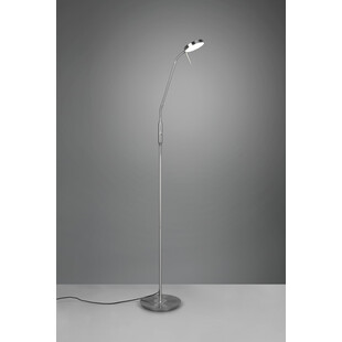 Lampa podłogowa LED Trio Monza - Srebrna, ze ściemniaczem