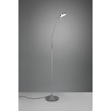 Lampa podłogowa LED Trio Monza - Srebrna, ze ściemniaczem