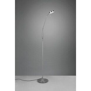Lampa podłogowa LED Trio Monza - Srebrna, ze ściemniaczem