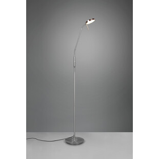 Lampa podłogowa LED Trio Monza - Srebrna, ze ściemniaczem