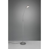 Lampa podłogowa LED Trio Monza - Srebrna, ze ściemniaczem