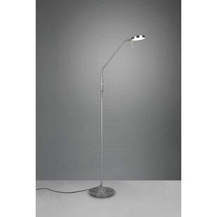 Lampa podłogowa LED Trio Monza - Srebrna, ze ściemniaczem