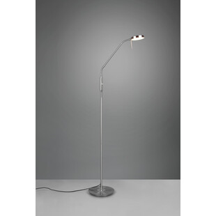 Lampa podłogowa LED Trio Monza - Srebrna, ze ściemniaczem
