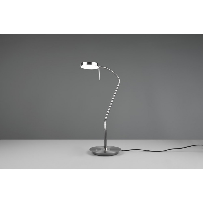 Lampa biurkowa Trio Monza - ściemniacz, nikiel | Kup teraz