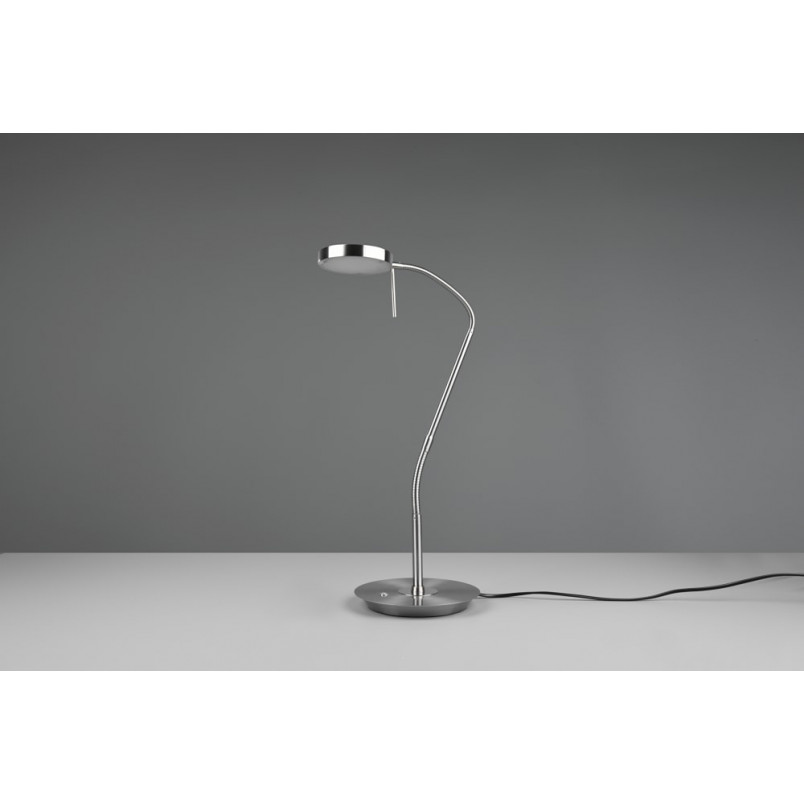 Lampa biurkowa Trio Monza - ściemniacz, nikiel | Kup teraz