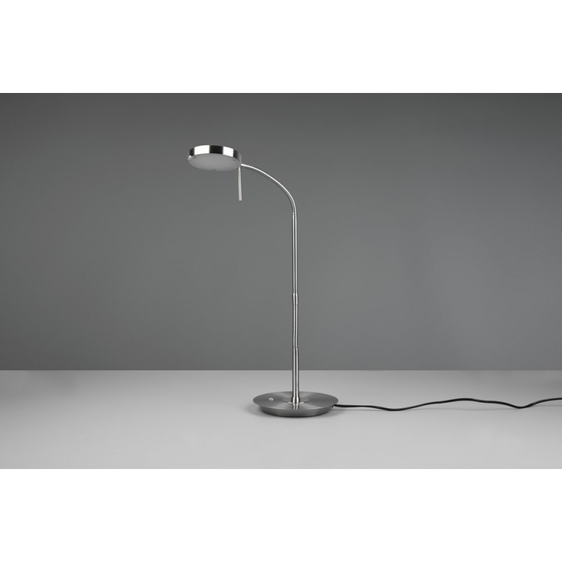 Lampa biurkowa Trio Monza - ściemniacz, nikiel | Kup teraz