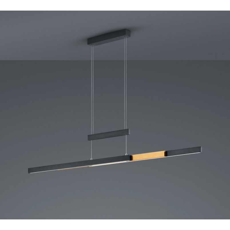 Lampa wisząca LED Trajan czarna 150cm - Trio | Nowoczesne oświetlenie