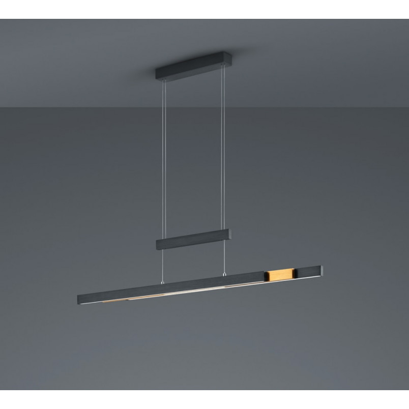 Lampa wisząca LED Trajan czarna 150cm - Trio | Nowoczesne oświetlenie