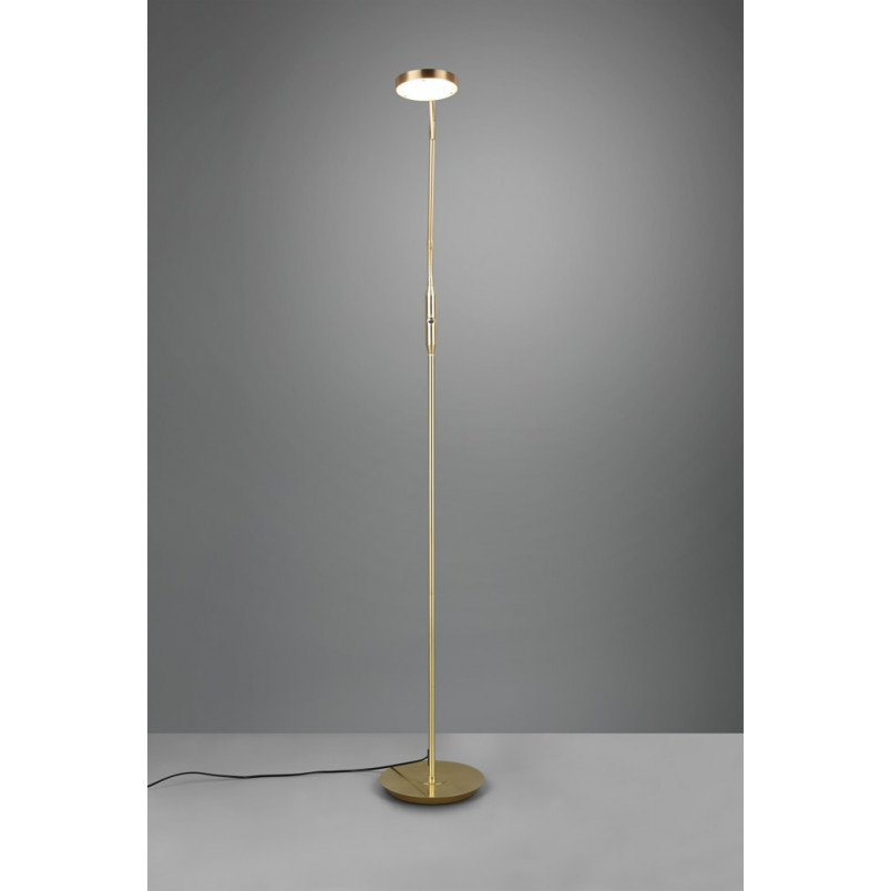 Lampa podłogowa LED Monza - złota, ze ściemniaczem | Trio