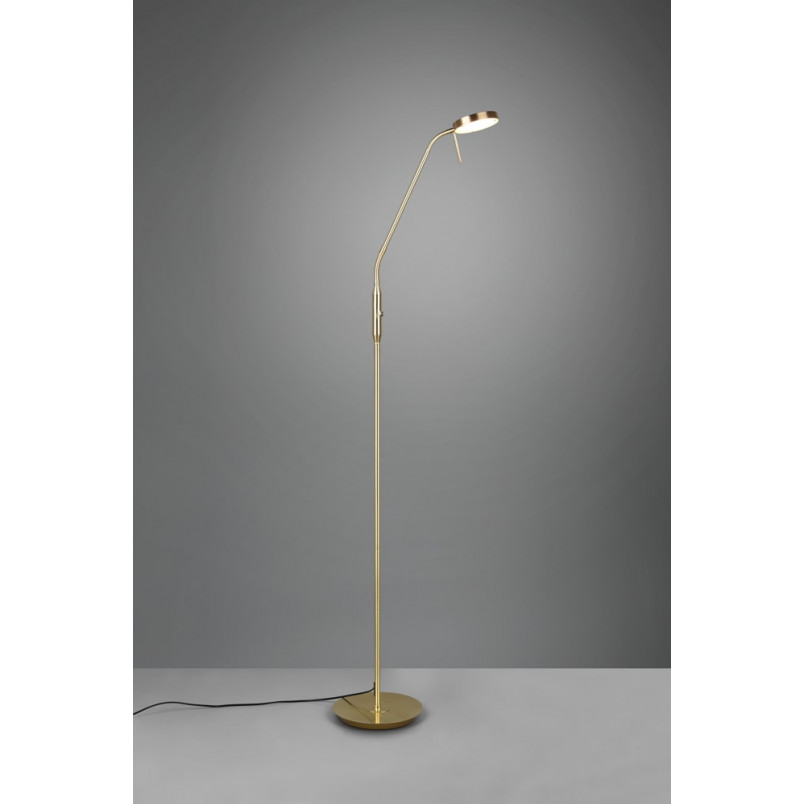 Lampa podłogowa LED Monza - złota, ze ściemniaczem | Trio