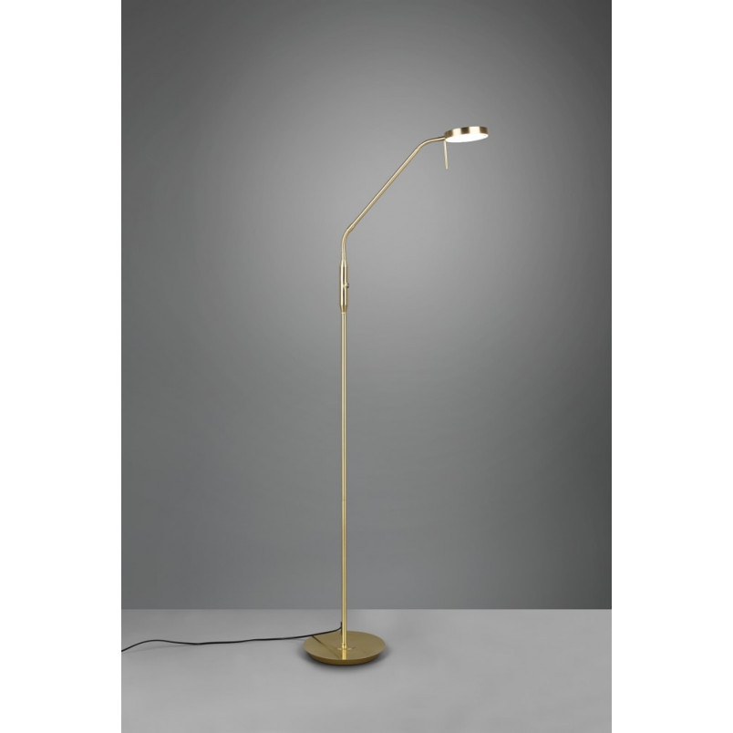 Lampa podłogowa LED Monza - złota, ze ściemniaczem | Trio