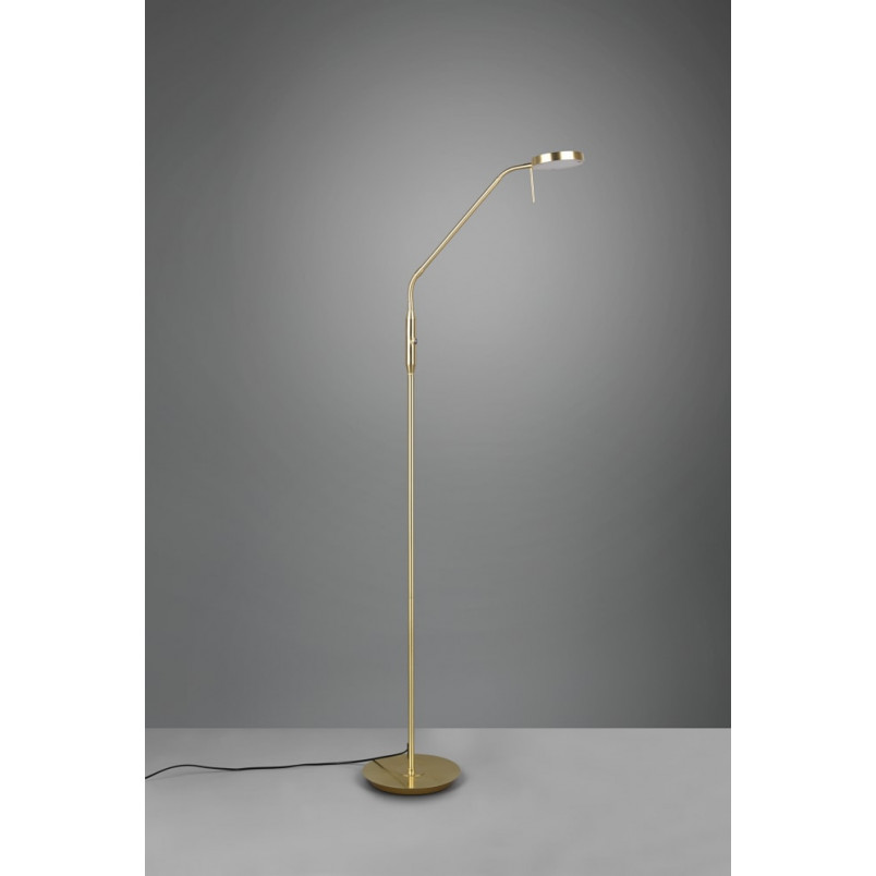Lampa podłogowa LED Monza - złota, ze ściemniaczem | Trio