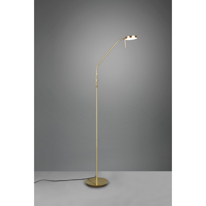 Lampa podłogowa LED Monza - złota, ze ściemniaczem | Trio