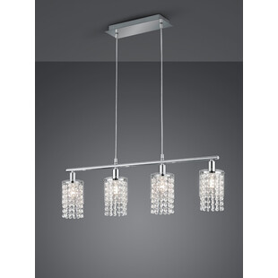 Lampa wisząca szklana z kryształkami Posh 80 przezroczysty/chrom Trio