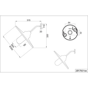 Kinkiet Ogrodowy Trio Brenta Miedziany | Lampa IP44