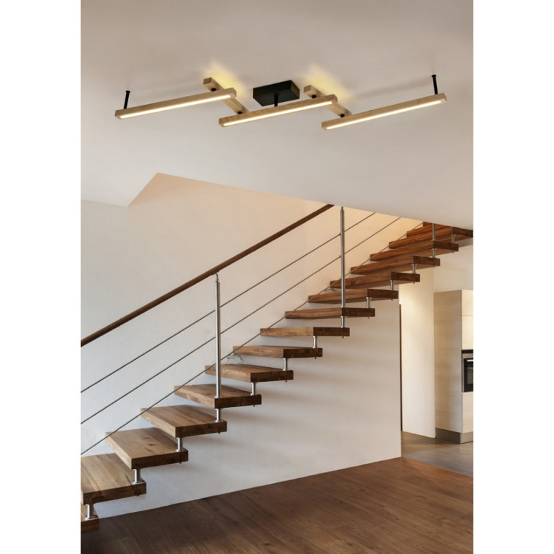 Lampa sufitowa drewniana Bellari LED 180cm - Trio