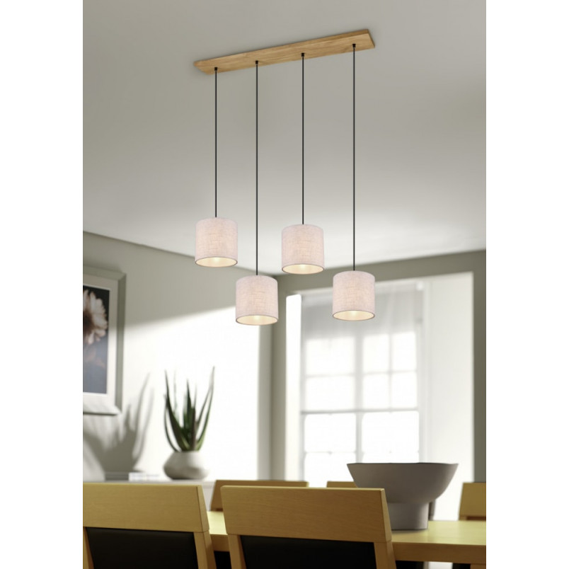 Lampa wisząca Elmau IV szara Trio | Skandynawski design