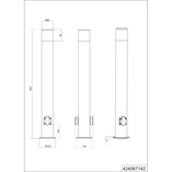Słupek ogrodowy Hoosic Trio 80cm - Gniazdo, Antracyt