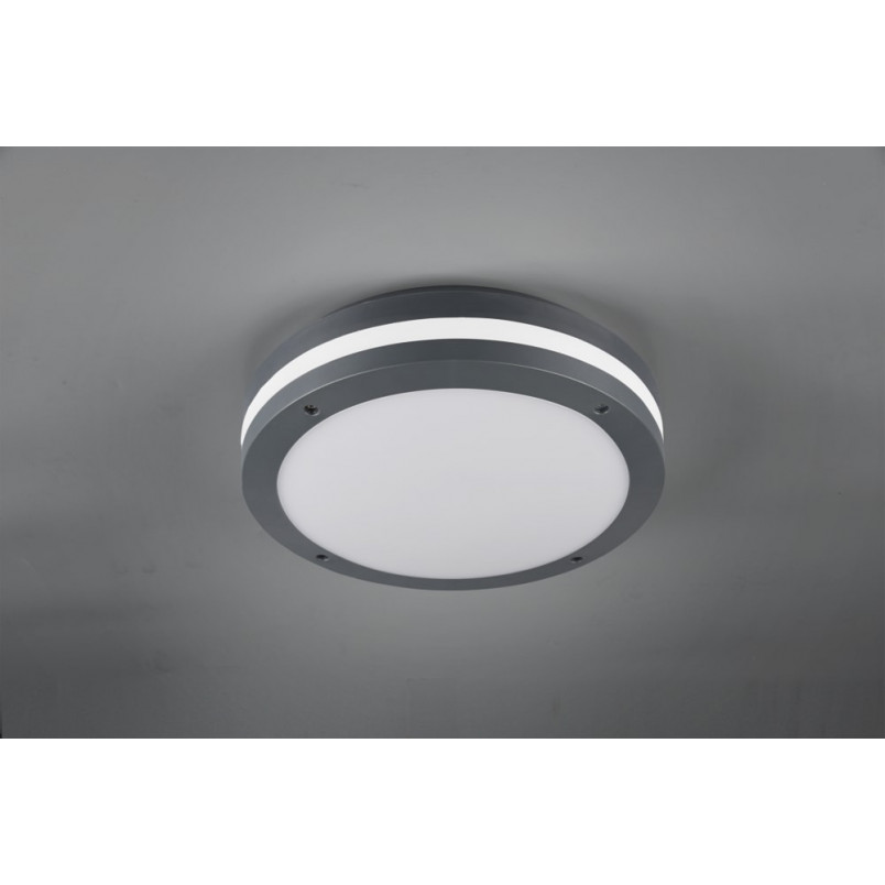 Piave LED - Plafon zewnętrzny okrągły antracyt | Trio