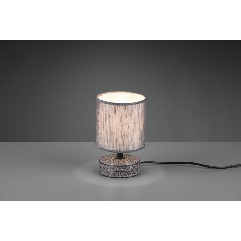 Lampa stołowa orientalna Marie szara Trio - Eleganckie oświetlenie