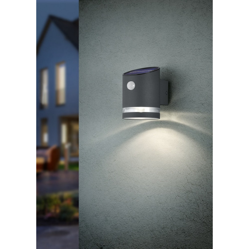 Kinkiet zewnętrzny Solarny Salta LED - Trio | Antracyt