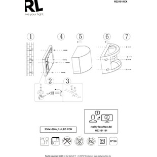 Kinkiet ogrodowy Kendal LED antracyt Trio - Oświetlenie LED