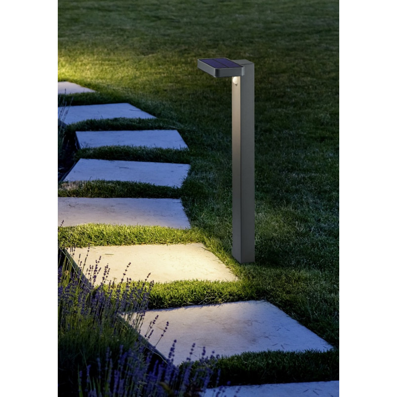 Słupek ogrodowy solarny Trio Esquel | LED, czujnik ruchu