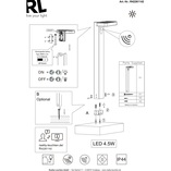 Słupek ogrodowy solarny Trio Esquel | LED, czujnik ruchu