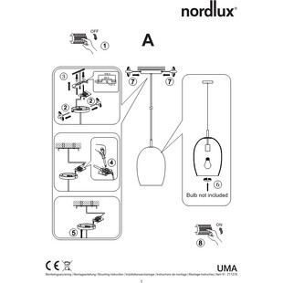 Lampa wisząca szklana Uma | Nordlux - Nowoczesny design