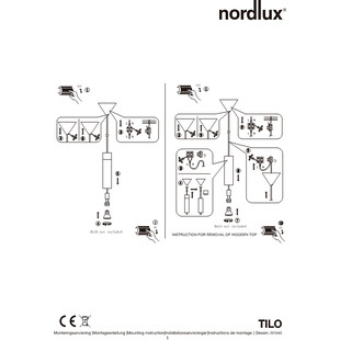 Lampa wisząca Tilo 6cm czarna - Nordlux | Skandynawski Design