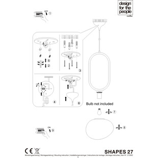 Lampa wisząca szklana glamour Shapes | Design For The People