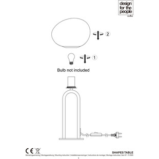 Lampa stołowa szklana Glamour Shapes - Design For The People