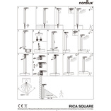 Słupek solarny Rica Square 60cm czarny | Nordlux
