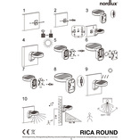 Kinkiet solarny Rica Round LED czarny | Nordlux
