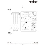 Lampa Wisząca Paco III Nordlux | Czarna, Loftowa