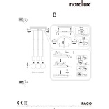 Lampa Wisząca Paco III Nordlux | Czarna, Loftowa