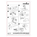 Plafon łazienkowy LED Nordlux Oja Square | Chrom, Ściemnianie