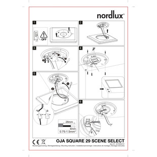 Plafon LED Nordlux Oja Square - Nowoczesne oświetlenie