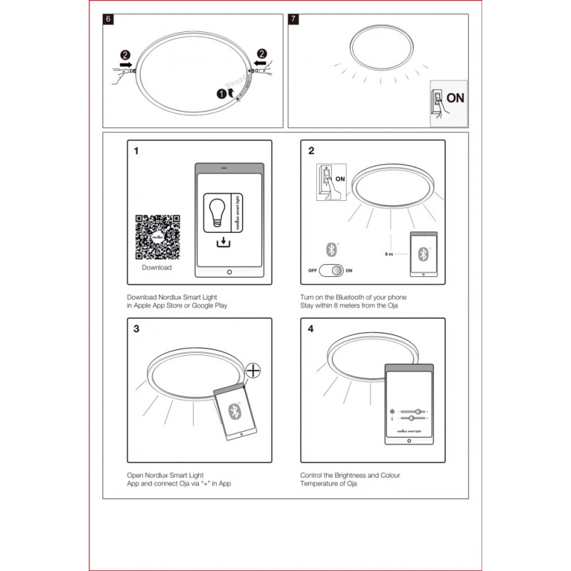 Plafon LED Oja Smart Nordlux 60cm - Nowoczesne Oświetlenie