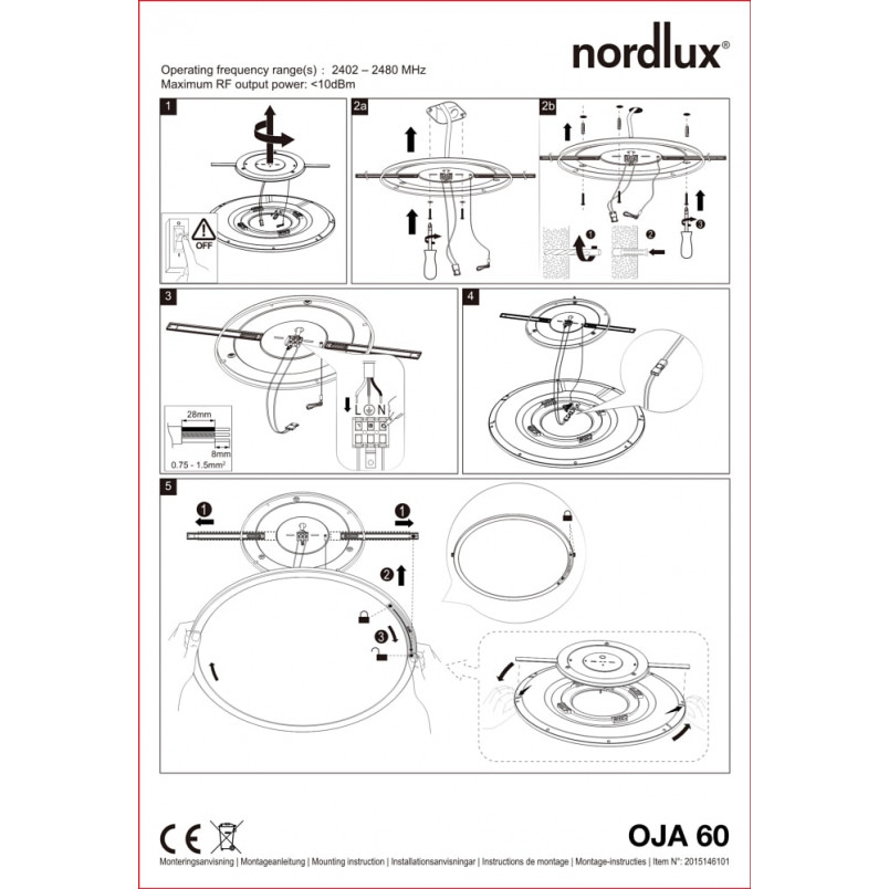 Plafon LED Oja Smart Nordlux 60cm - Nowoczesne Oświetlenie